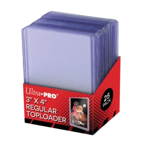 UltraPro 3" x 4" Clear Regular Toploaders (25ct) for Standard Size Cards