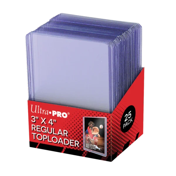 UltraPro 3" x 4" Clear Regular Toploaders (25ct) for Standard Size Cards